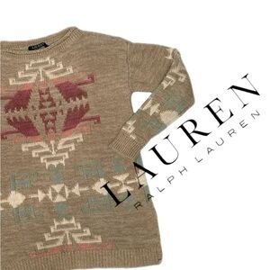 Lauren by Ralph Lauren vintage Aztec print sweater